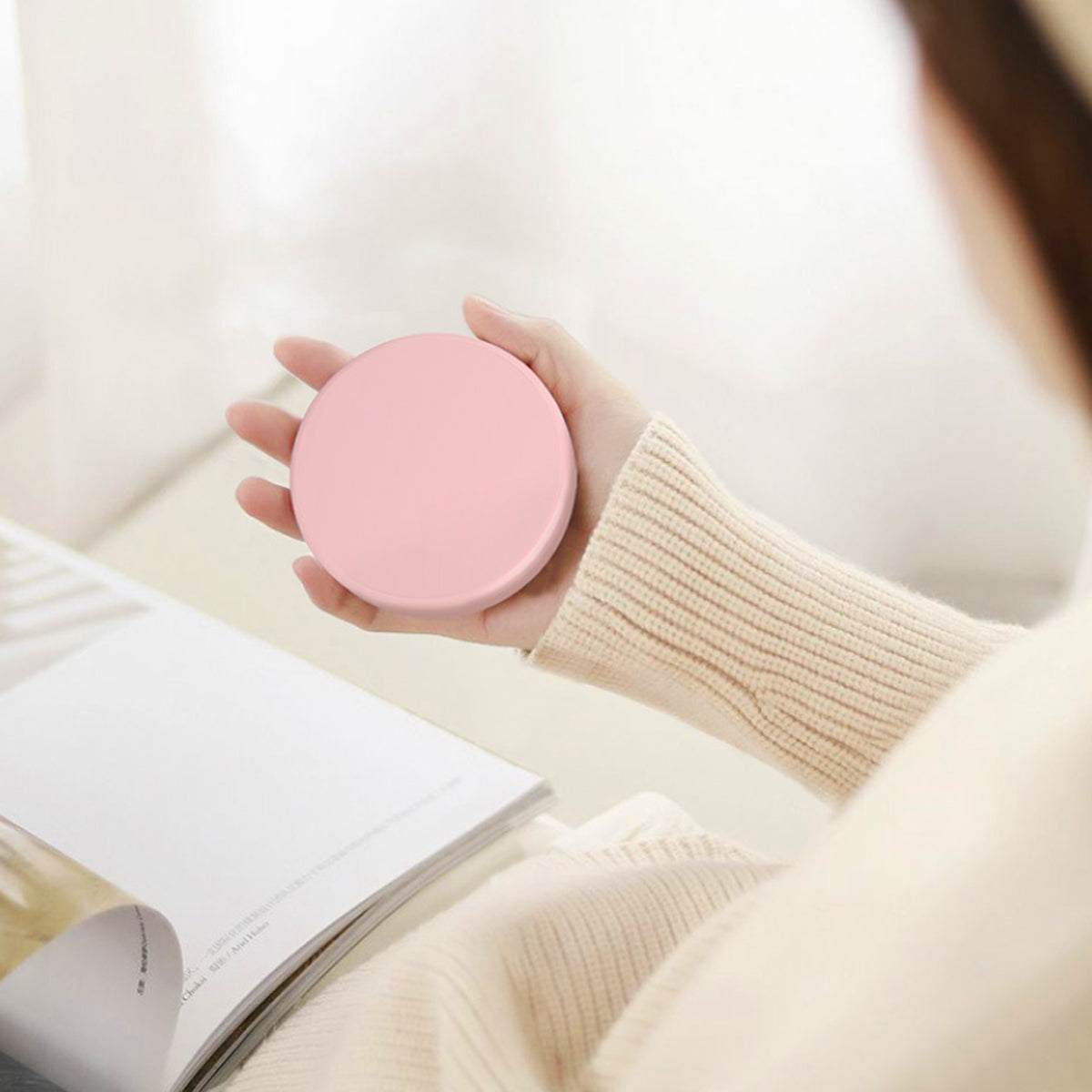 Compact Mirror With Portable Phone Charger